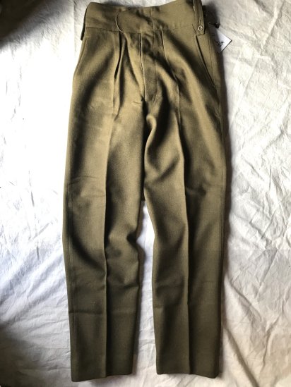 60's Vintage British Army No.2 Dress Trousers (Size : approx 3031)