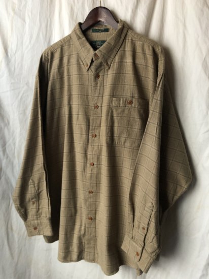 Old ORVIS Cotton Flannel BD Shirts Made in India (SIZE : XXL)