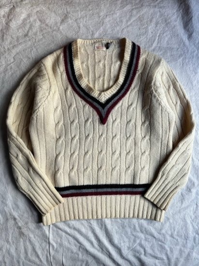 <img class='new_mark_img1' src='https://img.shop-pro.jp/img/new/icons50.gif' style='border:none;display:inline;margin:0px;padding:0px;width:auto;' />Vintage Club Colours Pure New Wool Cricket Sweater Made in England (Size : 44)