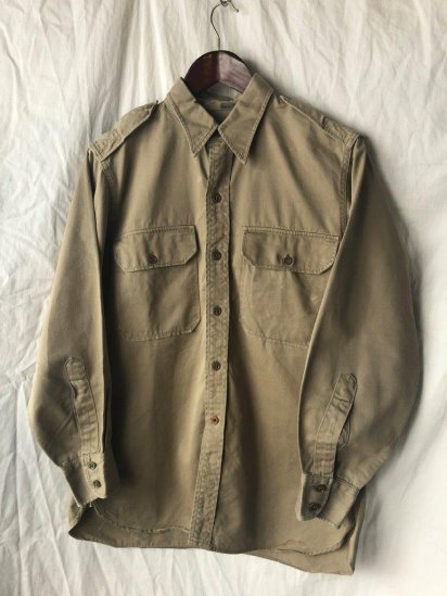 40-50's Vintage US ARMY Chino Shirt