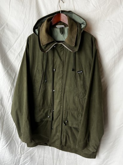 80's Vitnage Bob Church Double Layer Ventile Coat with Hood Made in England (Size : L)