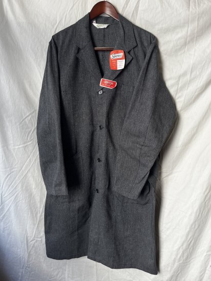 Dead Stock ~50's Vintage French Work Black Chambray Atelier Coat 