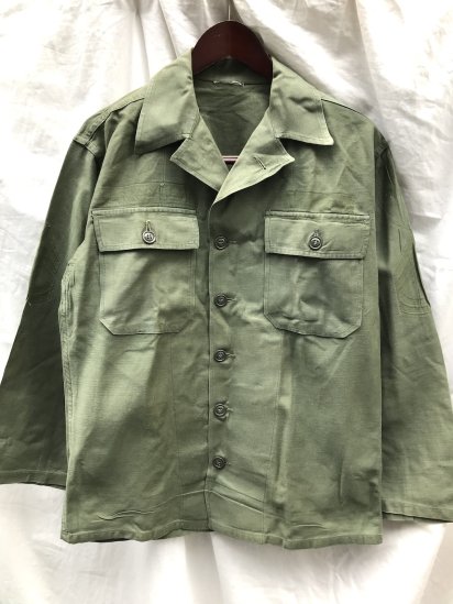 50-60's Vintage US Army All Cotton Satin Utility Shirts