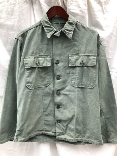 50-60's Vintage US Army All Cotton Satin Utility Shirts
