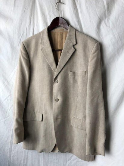 Vintage Harrods Teryrene x Irish Linen Fabric Tailored Jacket (Size : 41 R)