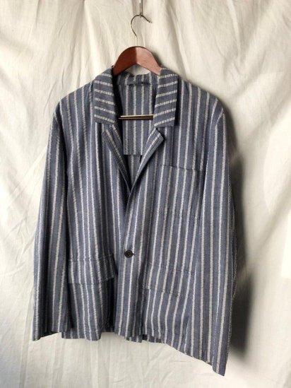 Vintage VEB Synthetex Seersucker Tailored Jacket (Size : 48)