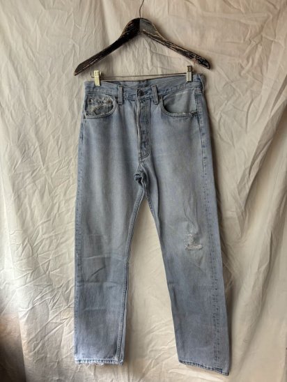 Old Levi's 501 Denim Made in U.S.A (Size : approx 31 x 31)