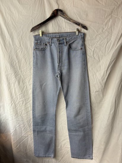 Old Levi's 501 Denim Made in U.K (Size : approx 31 x 33)