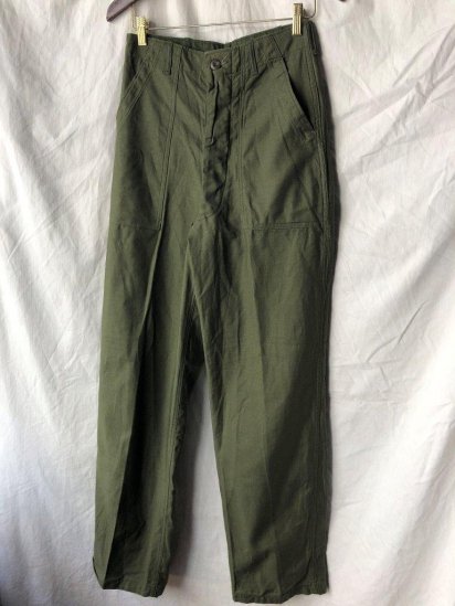 60's Vintage Dead Stock US ARMY Cotton Satin Baker Pants (Size : 3035)