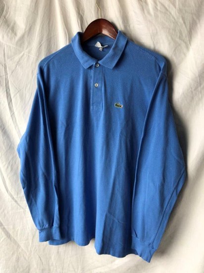 <img class='new_mark_img1' src='https://img.shop-pro.jp/img/new/icons50.gif' style='border:none;display:inline;margin:0px;padding:0px;width:auto;' />70's Vintage Lacoste L/S Polo Shirt Made in France (SIZE : 7) / Cobalt Blue