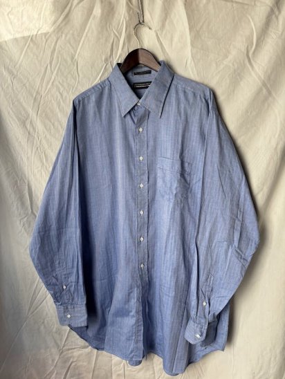 80-90's Vintage Individualized Shirts Herringbone Twill Regular Collar Shirts Made in USA