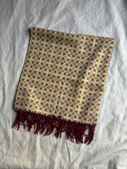 Vintage Tootal Rayon Scarf Made in England Yellow / 1