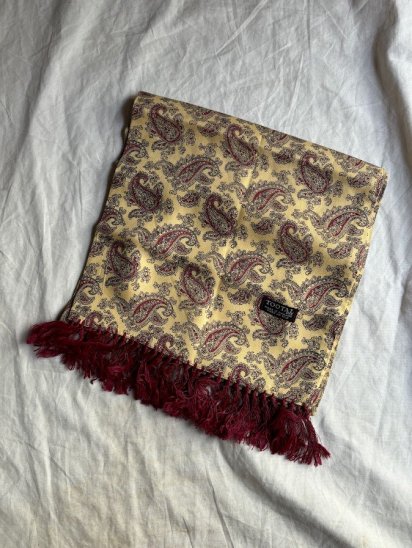 <img class='new_mark_img1' src='https://img.shop-pro.jp/img/new/icons50.gif' style='border:none;display:inline;margin:0px;padding:0px;width:auto;' />Vintage Tootal Rayon Scarf Made in England Yellow / 4