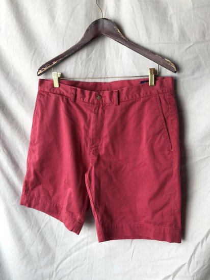 Old Ralph Lauren Flat Front Chino Shorts (Size : approx W36) / Nantucket Red