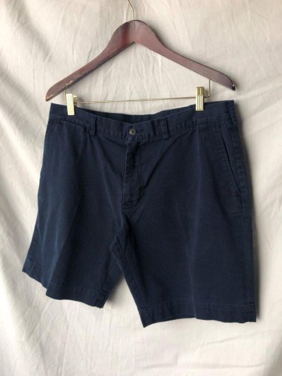 Old Ralph Lauren Flat Front Chino Shorts (Size : W36) / Navy