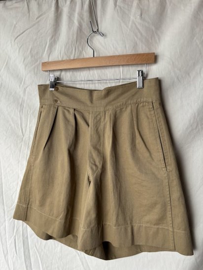 1941 Dated 40's Vintage British Indian Army Khaki Drill Shorts (Size : approx W32)