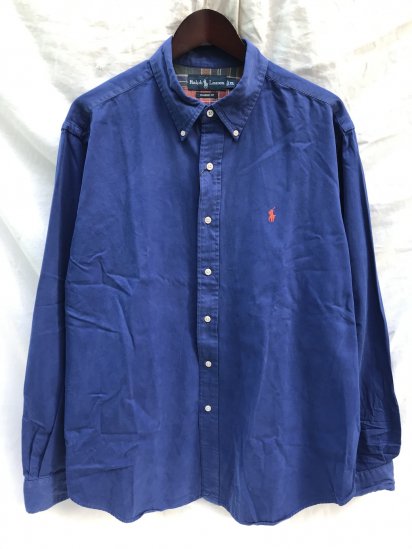 Old Ralph Lauren Cotton Twill BD Shirt (Size : XL) 