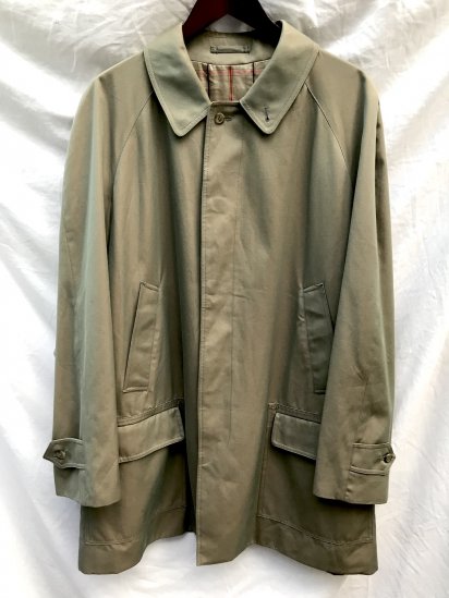 80's Vintage Grenfell 100% Cotton Country Coat Made in England (Size : 42) / Olive Iridescent