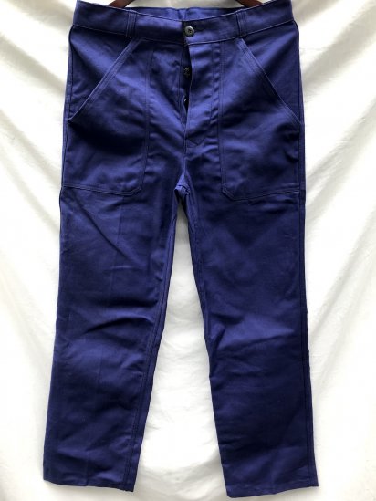 <img class='new_mark_img1' src='https://img.shop-pro.jp/img/new/icons50.gif' style='border:none;display:inline;margin:0px;padding:0px;width:auto;' />80's Vintage French Work Cotton Twill Trousers 