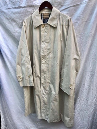 80's Vintage Burberrys' 1 Pannel Sleeve Balmacaan Coat Made in England (Size : approx UK38~40)