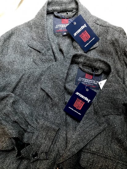 INVERTERE Wool Four Pocket Jacket Made in England / Grey Herringbone