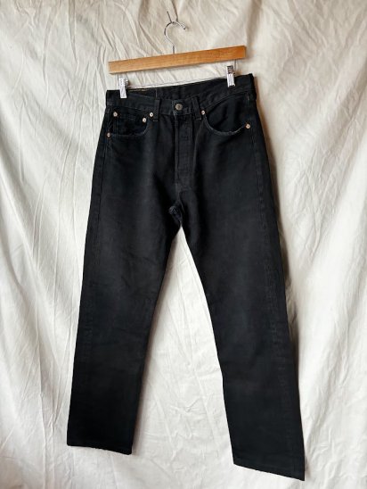 90's Old Levi's 501 Black Denim Pants Made in U.S.A (Size : approx 30 x 31)