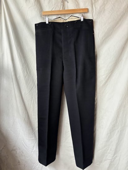 1955 Dated 50's Vintage British Military Wool Melton Trousers (Size : approx 3731)

