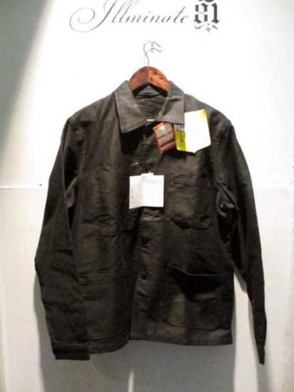 50-60's Vintage Black Moleskin French Work Jacket Dead stock
