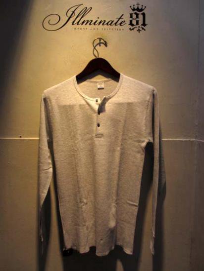 Gicipi Cotton Waffle Henley L/T Made in Italy L.GRAY