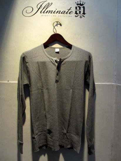 Gicipi Cotton Waffle Henley L/T Made in Italy GRAY