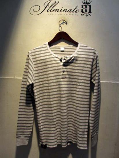 Gicipi Cotton Waffle Henley L/T Made in Italy GRAY  L.GRAY
