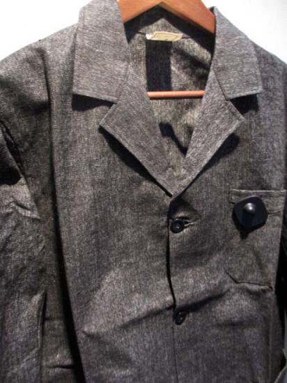 50's Vintage Dead Stock Black Chambray Work Jacket - ILLMINATE ...