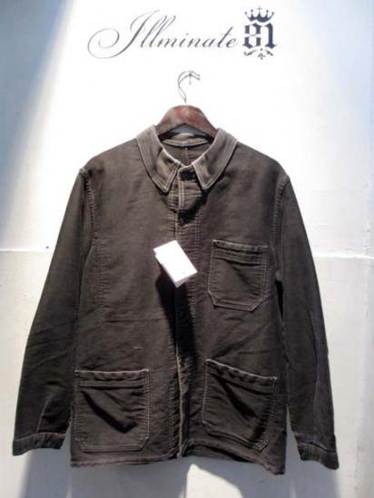50's Vintage Black Moleskin French Work Jacket