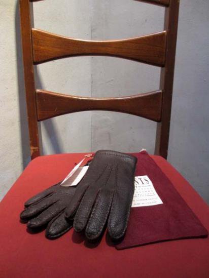 DENTS Peccary Leather x Cashmere Lining Glove Made in England