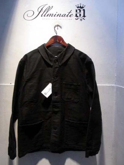50's Vintage Black Moleskin French Work Jacket Dead stock