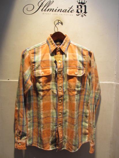 RRL Cotton flannel shirts Orange check