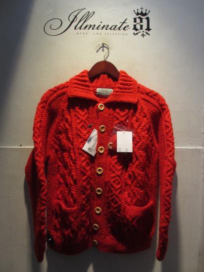 INVERALLAN 3a Cardigan Made in Scotland Red