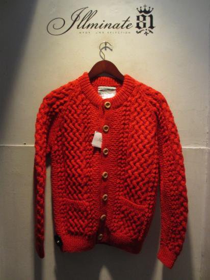 INVERALLAN 4a Cardigan Made in Scotland Red