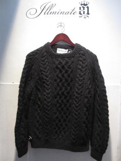INVERALLAN 1a Crew Neck Sweater Made in Scotland Black