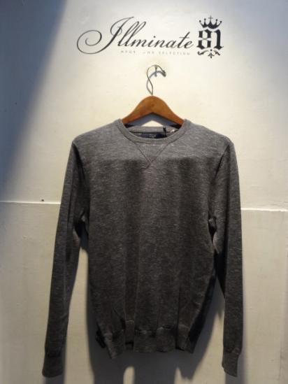 J.Crew Cotton Knit Front Gazette Sweater Chacoal