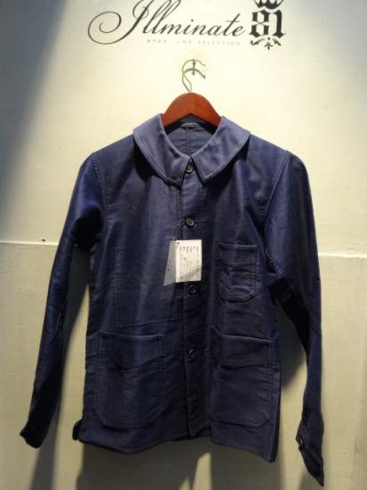 30's Vintage Dead Stock French Vintage Blue Moleskin JKT