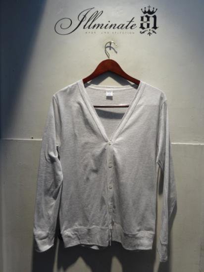 Gicipi Cotton Jersey Cardigan Made in Italy L.gray