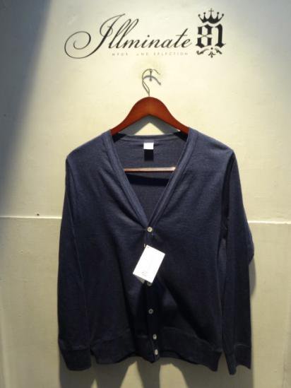 Gicipi Cotton Jersey Cardigan Made in Italy Navy
