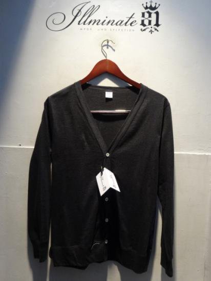 Gicipi Cotton Jersey Cardigan Made in Italy Chacoal