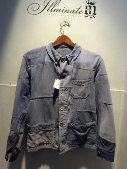 30's French Vintage Blue Moleskin  JKT