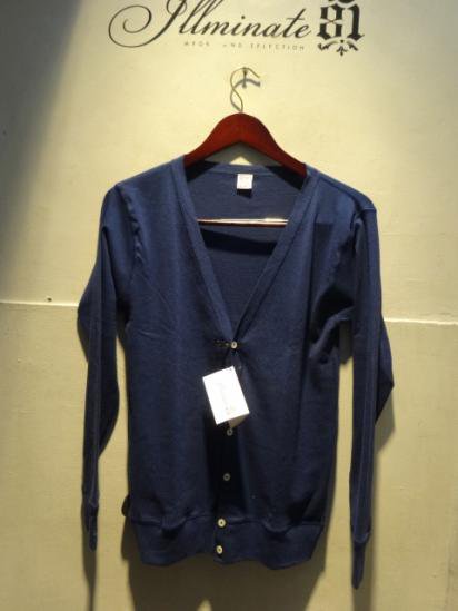Gicipi Cotton/cashmere Cardigan Made in Itary Blue