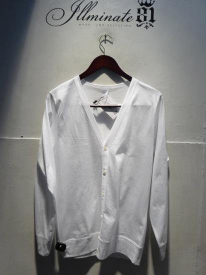 Gicipi Cotton Jersey Cardigan Made in Italy White