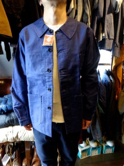 Vinatge Dead Stock Blue Moleskin Jacket Style Sample