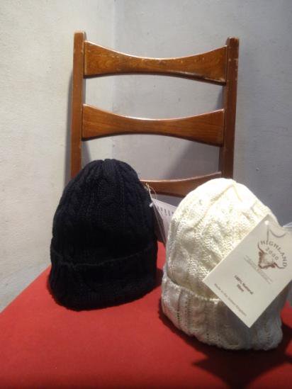 Highland 2000 Made in England Cotton Cable Knit Cap 