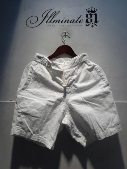 50-60's Vintage British Military PT Shorts / Shorts , White , Recreation Size 1